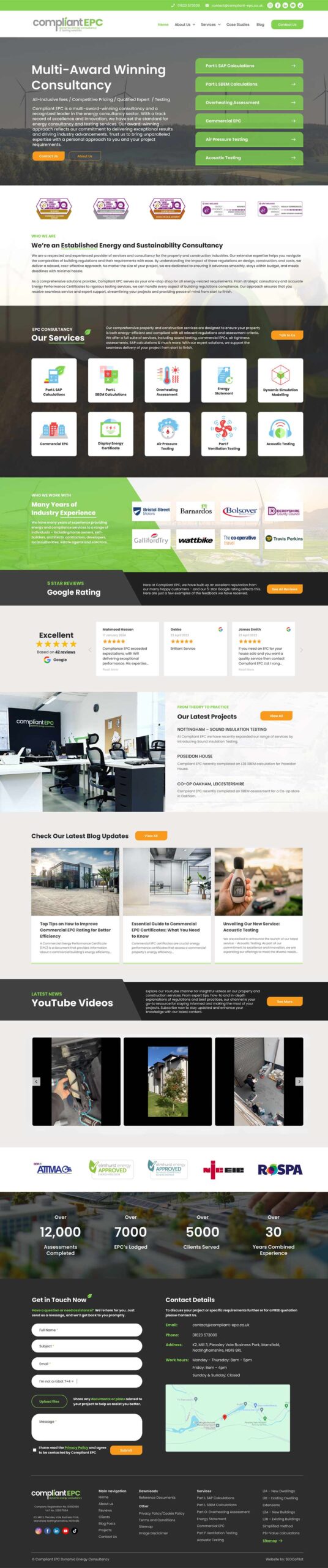 Compliant EPC website full view