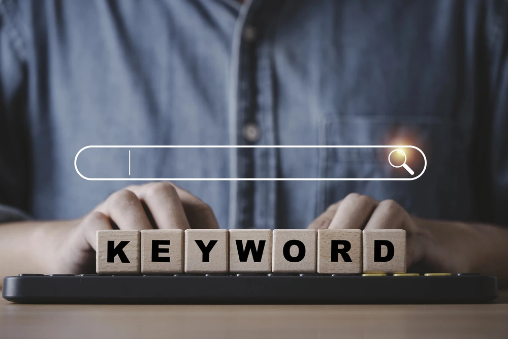 keywords typed into search engine