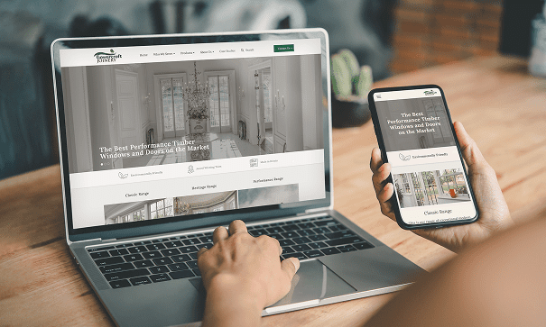 Gowercroft website on different devices