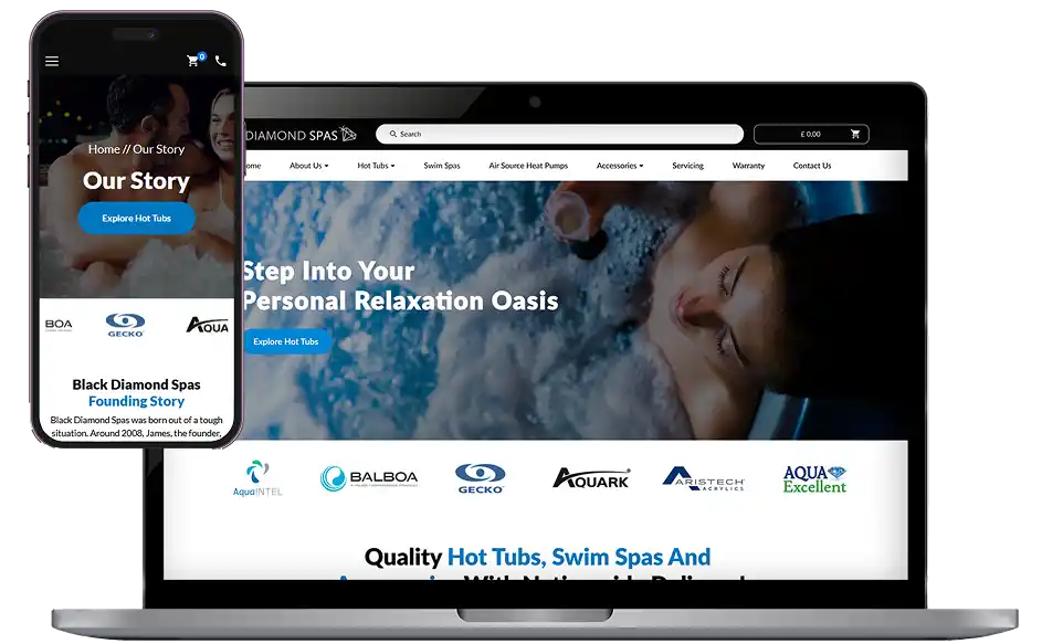 Black Diamond Spas on different devices